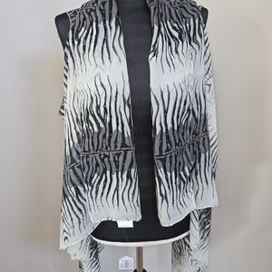 Monochrome Zebra Print Women's Blouse